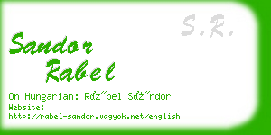 sandor rabel business card